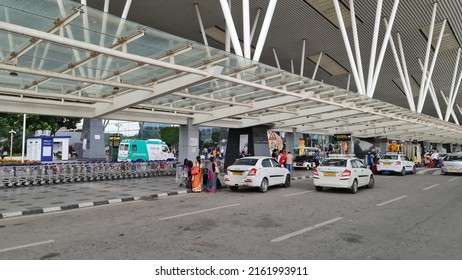 Bengaluru, India - May 26 2022: Departure Terminal View Of Bengaluru Airport.