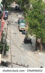 Bengaluru, Karnataka, India - 30 April 2021: Empty Streets, Lockdown Due To Second Wave Corona Virus Pandemic.