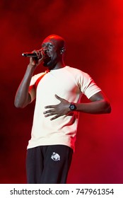 BENICASSIM, SPAIN - JUL 13: Stormzy (hip hop and grime artist) perform in concert at FIB Festival on July 13, 2017 in Benicassim, Spain.