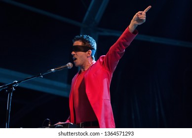BENICASSIM, SPAIN - JUL 21: Monarchy (band) perform in concert at FIB Festival on July 21, 2018 in Benicassim, Spain.