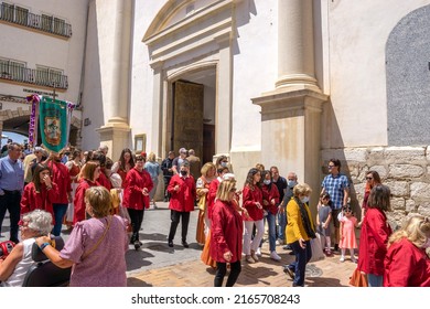 Benidorm, Spain - May 6 2022: Local Church Procession In Benidorm, Spain