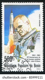 BENIN - CIRCA 1982: Stamp Printed By Benin, Shows John Glenn, Circa 1982.