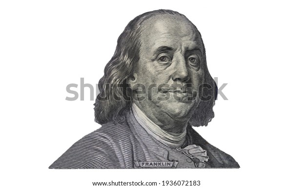 Benjamin Franklin Cut On New 100 Stock Photo 1936072183 | Shutterstock