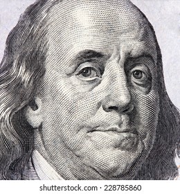 Benjamin Franklin Hundred Dollar Bill Closeup Stock Photo 228785860 ...