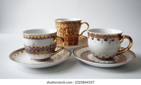 Benjarong is traditional thai five basic colors style pottery
