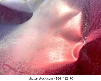 Bent Metal From An Abandoned Car Bonnet