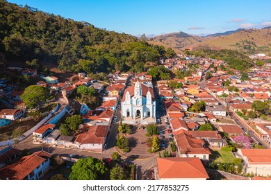 São Bento Do Sapucaí, São Paulo, Brazil. Jun, 12,2022. Aerial View Of Church Of Nossa Senhora Do Rosário, Known As Paróquia De São Bento, In Serra Da Mantiqueira, In The Vale Do Paraíba.