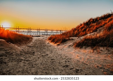 Benton Harbor beach in spring
