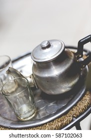 Berber Man Offers Traditional Mint Tea To Guest In Marrakesh, Morocco