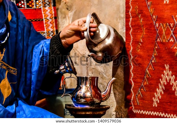 berber tea making in\
morocco north africa