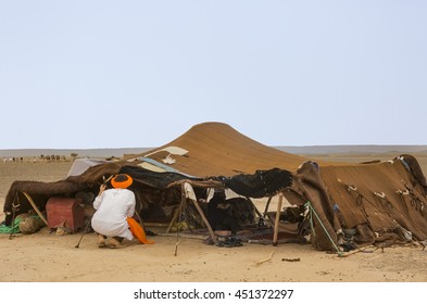 Berber Tent In The Desert