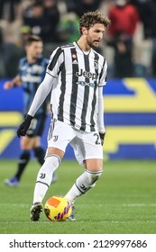 Bergamo, Italy. 13 February 2022. Italian Serie A Football Championship. Atalanta VS Juventus 1-1. Manuel Locatelli, Juventus.