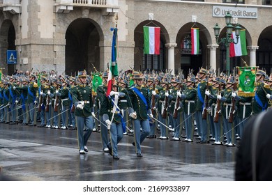 Bergamo, Italy - May 4, 2019: Deployment Of The Cadets Of The Financial Police For The Oath