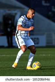 BERGAMO, ITALY - November 8, 2020: 
Alexis Sanchez in action during the Serie A 2020/2021 ATALANTA v INTER at Gewiss Stadium. 