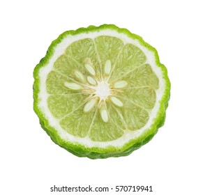 Bergamot Slice Isolated On White Background