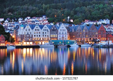 Bergen Night Scene, Norway