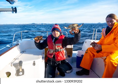 Bergen, Norway - February 13 2019: Crab Fishing In Norway