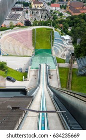 Bergiselschanze Ski Jumping Hill Tower, Designed By The British Iraqi Architect Zaha Hadid In Bergisel In Innsbruck, Austria.