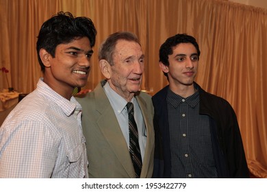 Berkeley, CA –March 6, 2013: Former United States Attorney General Ramsey Clark Poses With Admirers At Zaytuna College 