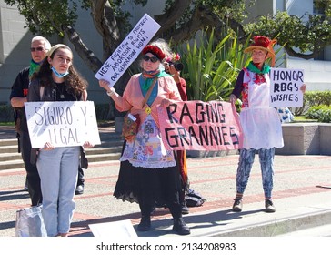 Berkeley, CA - March 8, 2022: Unidentified Participants At Rise Up 4 Abortion Rights Protest In Sproul Plaza At UC Berkeley, CA.