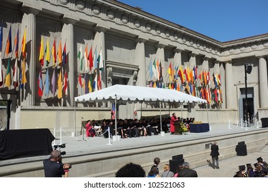 BERKELEY, CA - MAY 11:Dean Christopher Edley, Jr. Addresses Graduates Of The University Of California Law School Commencement Exercises On May 11, 2012,  In Berkeley, California.