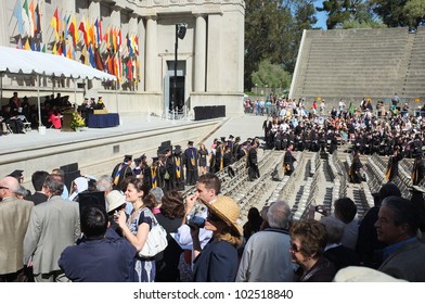 BERKELEY, CA - MAY 11:Graduates File Into The Greek Theater For The University Of California Law School Commencement Exercises On May 11, 2012,  In Berkeley, California.