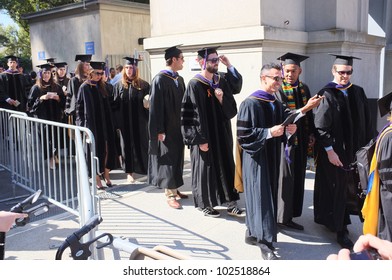 BERKELEY, CA - MAY 11:Graduates File Into The Greek Theater For The University Of California Law School Commencement Exercises On May 11, 2012,  In Berkeley, California.