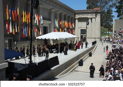 BERKELEY, CA - MAY 11:Graduates Walk To Receive Their Diploma From The University Of California Law School At Commencement Exercises On May 11, 2012,  In Berkeley, California.