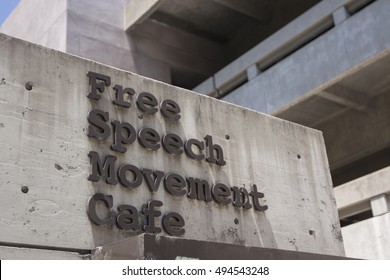 Berkeley, California - July 16, 2009: The Free Speech Movement Cafe In UC Berkeley Campus. 

