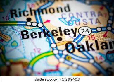 Berkeley. California. USA On A Map