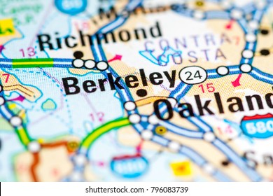 Berkeley. California. USA on a map