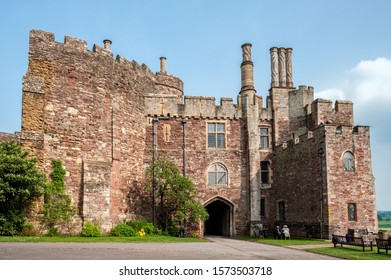 BERKELEY, COTSWOLDS, UK - MAY 26, 2018: Berkeley Castle In County Of Gloucestershire, England. Built To Defend The Severn Estuary And Welsh Border And Reputed Site Of Edward II's Murder In 1327.  