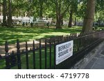 Berkeley Square with sign, Mayfair, London