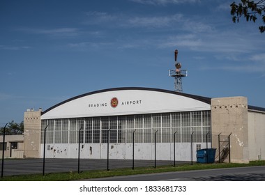 Berks County, Pennsylvania, May, 2 2020:  Reading Regional Airport Hanger