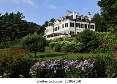 Berkshires, MA, USA -August. 30. 2011: The Mount, The Summer Home Of The Novelist Edith Wharton, Now Is Museum In Lenox, State Of Massachusetts, USA