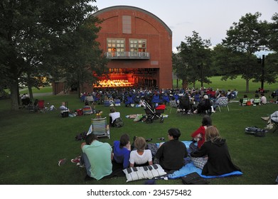 Berkshires, MA, USA - July. 25. 2010: Summer Concert At Ozawa Hall, Tanglewood Music Festival, Berkshires, State Of Massachusetts, USA