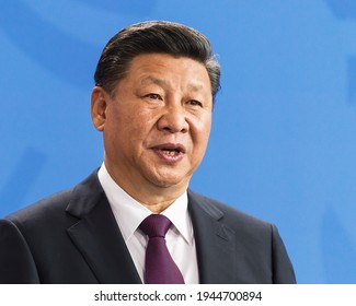 Berlin, 2017-07-05: Xi Jinping pictured at a meeting in Berlin