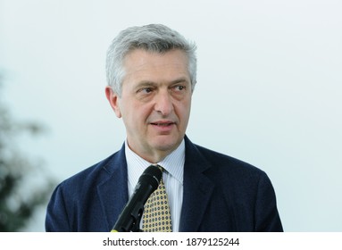 Berlin, 2018-04-23: The United Nations High Commissioner For Refugees, Filippo Grandi, Answers Questions At The Press Conference At The German Chancellery