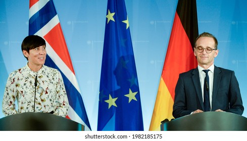 Berlin, 2018-09-03: Heiko Maas And Marie Soreide Pictured At A Meeting In Berlin