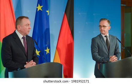 Berlin, 2019-10-21: Heiko Maas And Wladimir Makej Pictured At A Meeting In Berlin