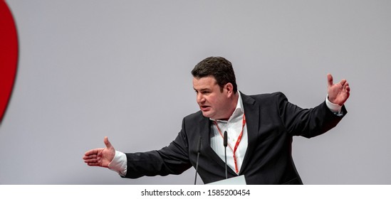 Berlin, 2019-12-07: The German Federal Labor Minister Hubertus Heil Speaks At SPD National Convention In Berlin