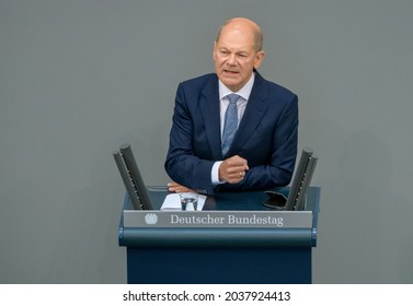 Berlin, 2021-09-07:  Olaf Scholz  pictured at a meeting in Berlin