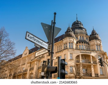 Berlin, 2022, February, 22, Historic Building With A Branch Of Commerzbank On Kurfürstendamm In Berlin City West