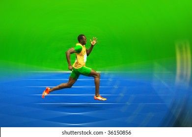 BERLIN  - AUGUST 20: Asian Bolt Of Jamajca In The 12th IAAF World Championships In Athletics. August 20, 2009 In Berlin, Germany.