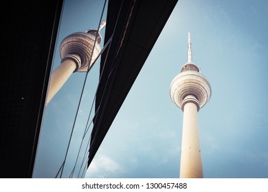 Berlin, Berlin/Germany - 12 01 2018: fernsehturm in berlin