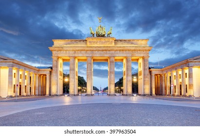 Berlin - Brandenburg Gate At Night