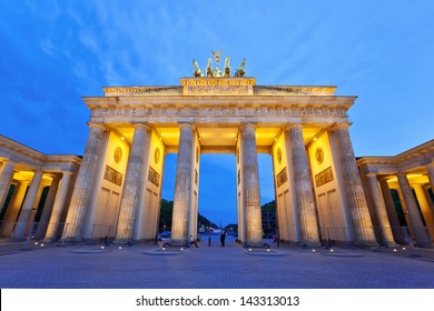 Berlin Brandenburg Gate at night, Berlin, Germany