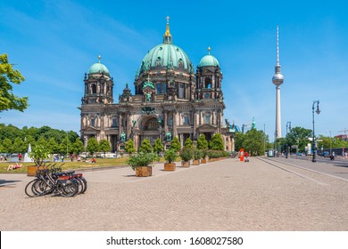 Berlin Cathedral and Berliner Fernsehturm (Berlin TV Tower)