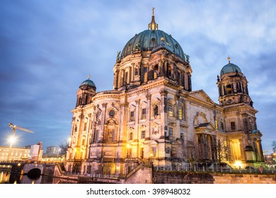 Berlin Cathedral at Night, High Dynamic Range Look