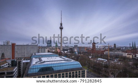 Similar – Image, Stock Photo View of the television tower from Pankow